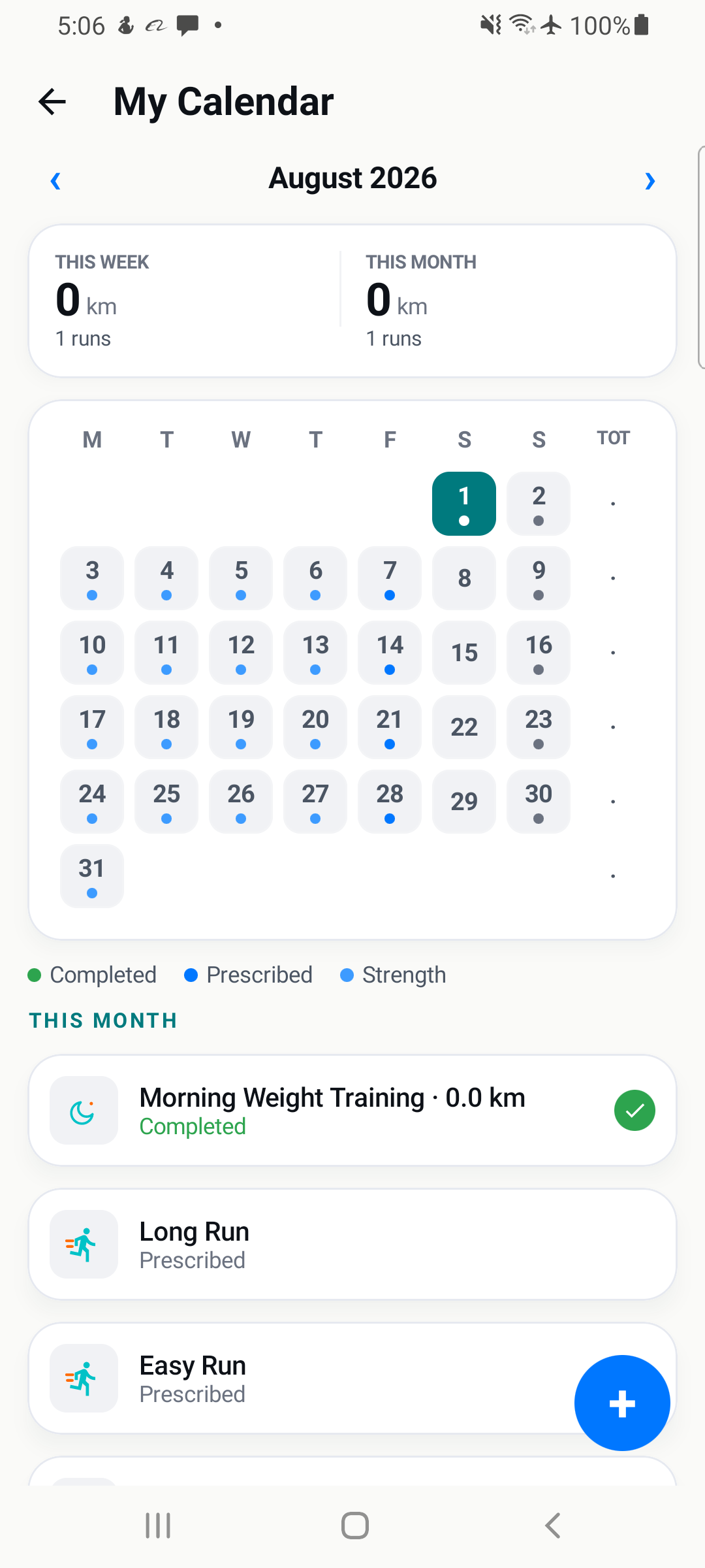 A calendar that coaches